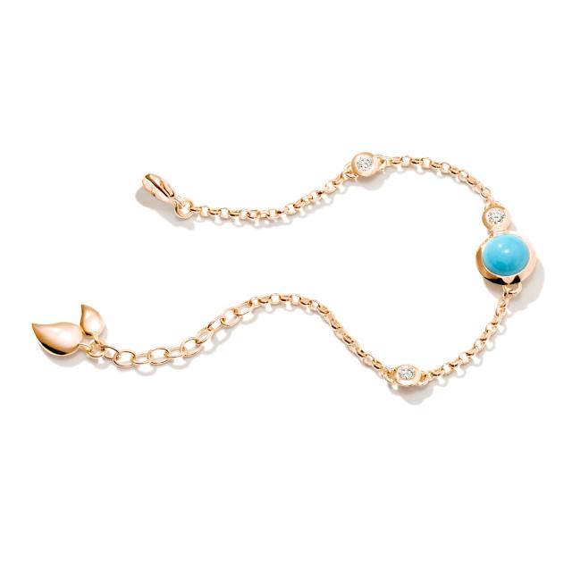 Tamara Comolli - BOUTON Armband Mini Chain 'Turquoise' small/medium