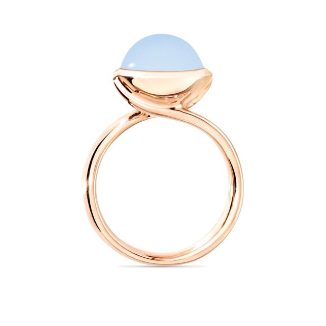 Tamara Comolli - BOUTON Ring large Blauer Chalcedon