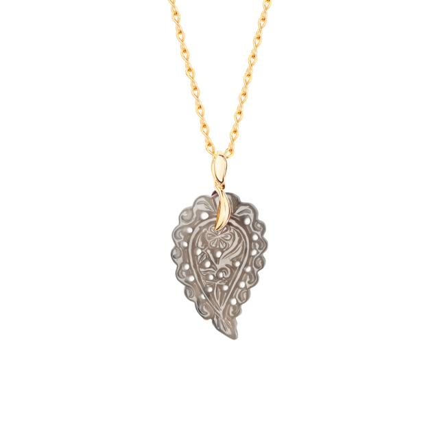 Tamara Comolli - INDIA Leaf Anhänger Smoky Quartz